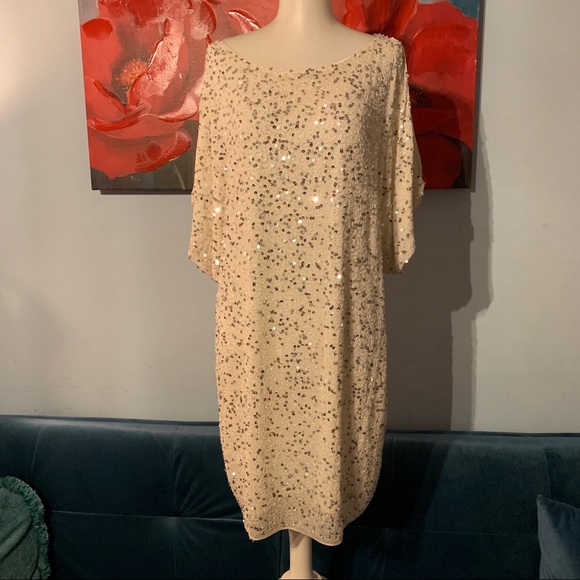 Aidan Mattox size 4 silk sequins dress - Picture 8 of 8